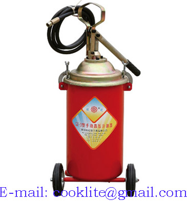 Handbediende Oliepomp Verrijdbaar / Mobiele Manuele Vetpomp 12kg