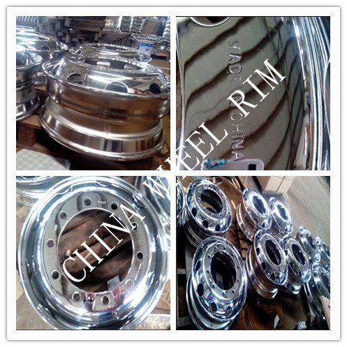 Chrome Wheel Rim and Tubeless Steel Wheel (9.00X22.5)