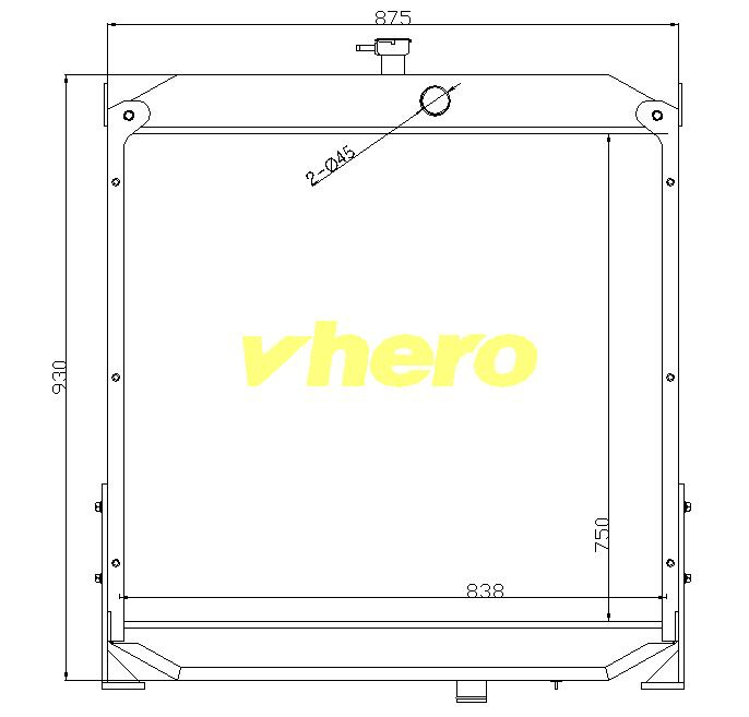Auto Parts Cooling System Radiator for Technical Vehicle Xgma 833LC