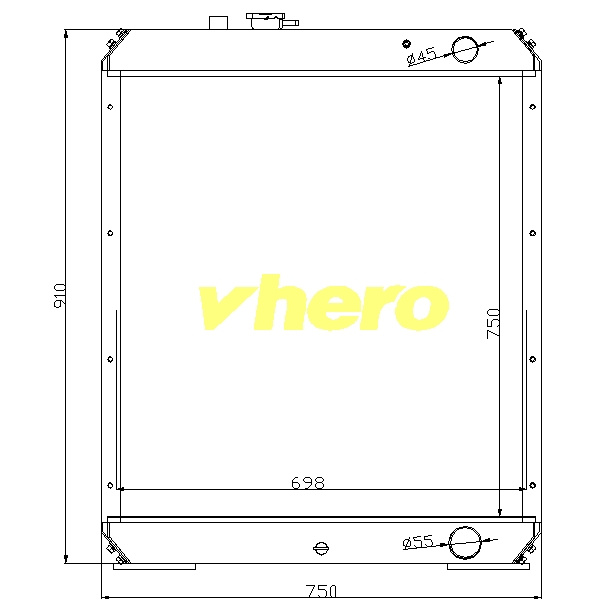 Auto Spare Parts Heat Exchanger Aluminum Radiator for Technical Vehicle Liugong 915c