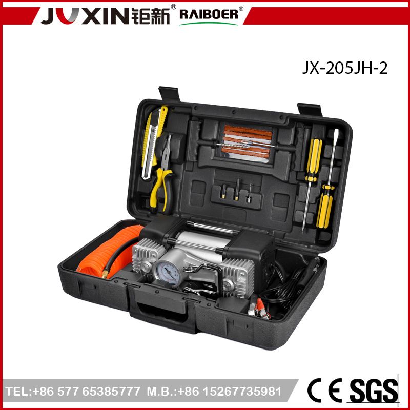 DC 12V Hiqh Quality Noiseless Fast Air Filling Durable Color Box Packed Portable Car Tire Inflator with Gauge