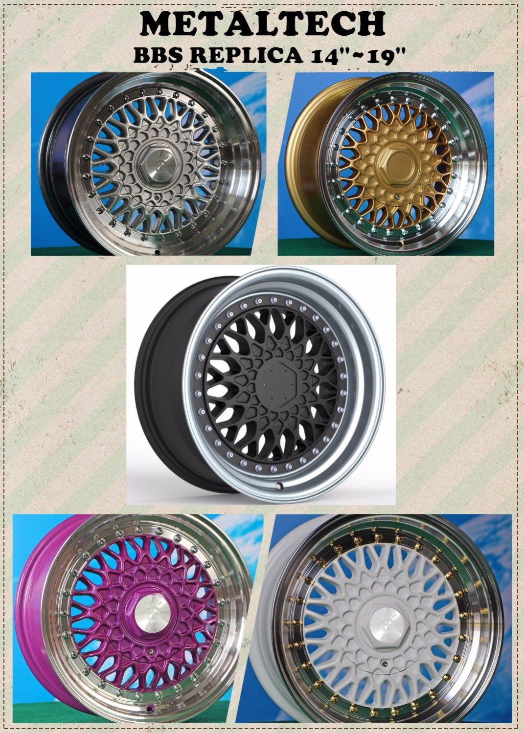 16X7 BBS Replica Alloy Wheel Rim
