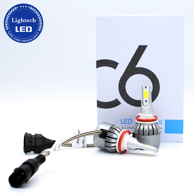 All in One H11 LED C6 LED Headlight H11 36W COB 8000lm H11 LED Headlight Canbus