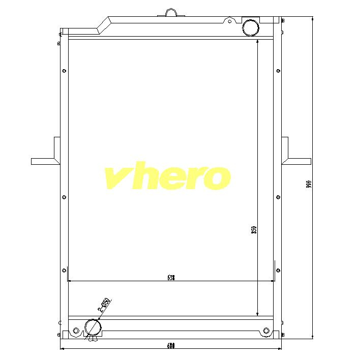 Water Cooled Aluminum Auto Radiator for Truck Foton Auman H1130090002A0