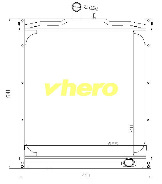 High Quality All Aluminum Auto Radiator for Truck FAW Jiefang D488 Higher