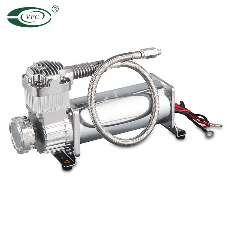 Single Viair 444c Air Compressor Ride Kit 200psi for Air Suspension Chrome Air Compressor