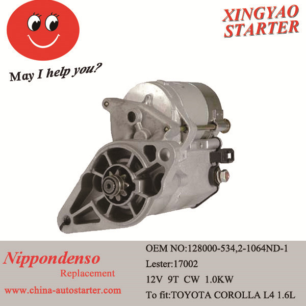 1.0kw 9 T Cw Starter for Toyota Corolla Car Repair