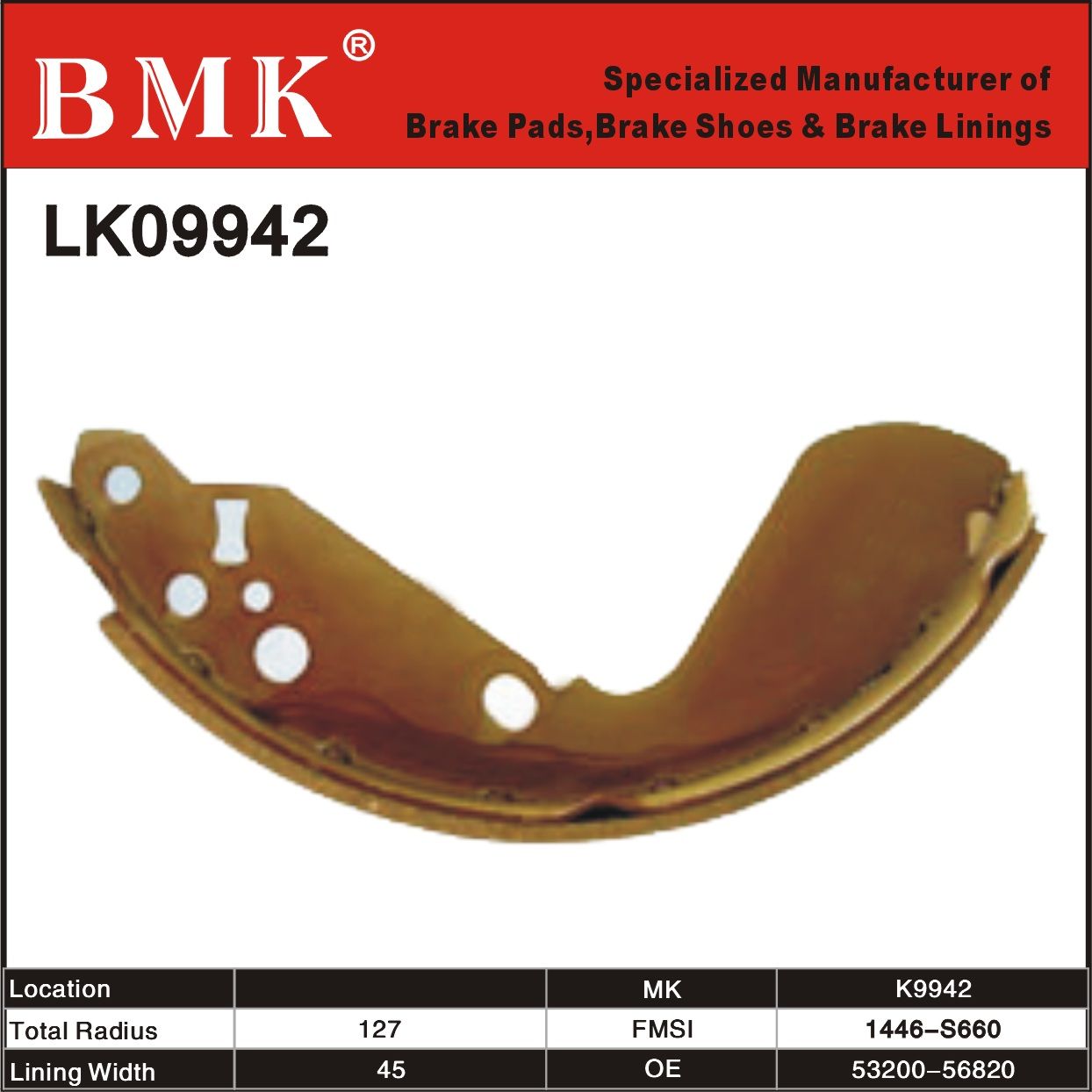 Adanced Quality Brake Shoe #K9942 for Suzuki