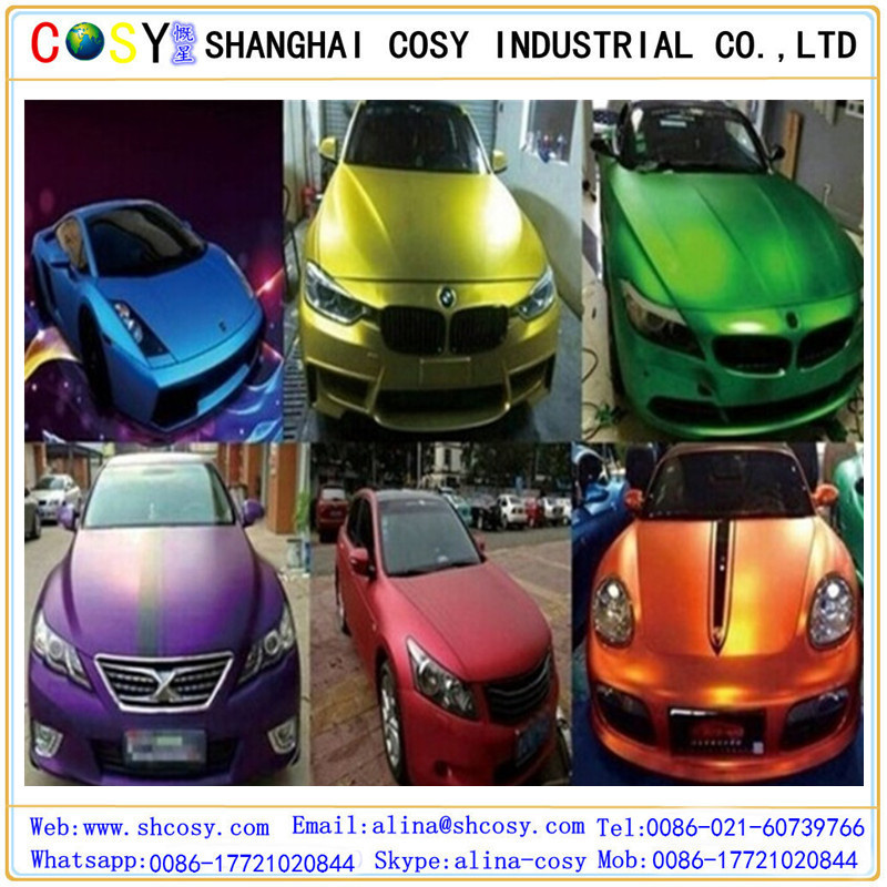 Glossy Color Chorme Changing Film, Vinyl Car Wrap Sticker with Air Bubble Free