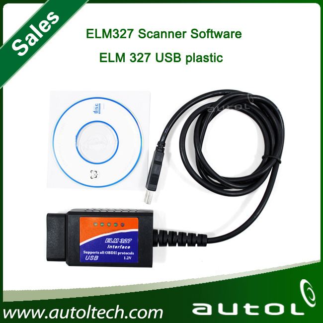 Elm327 Scanner Software USB Plastic Scan Tool/Elm327 Trouble Codes Reader