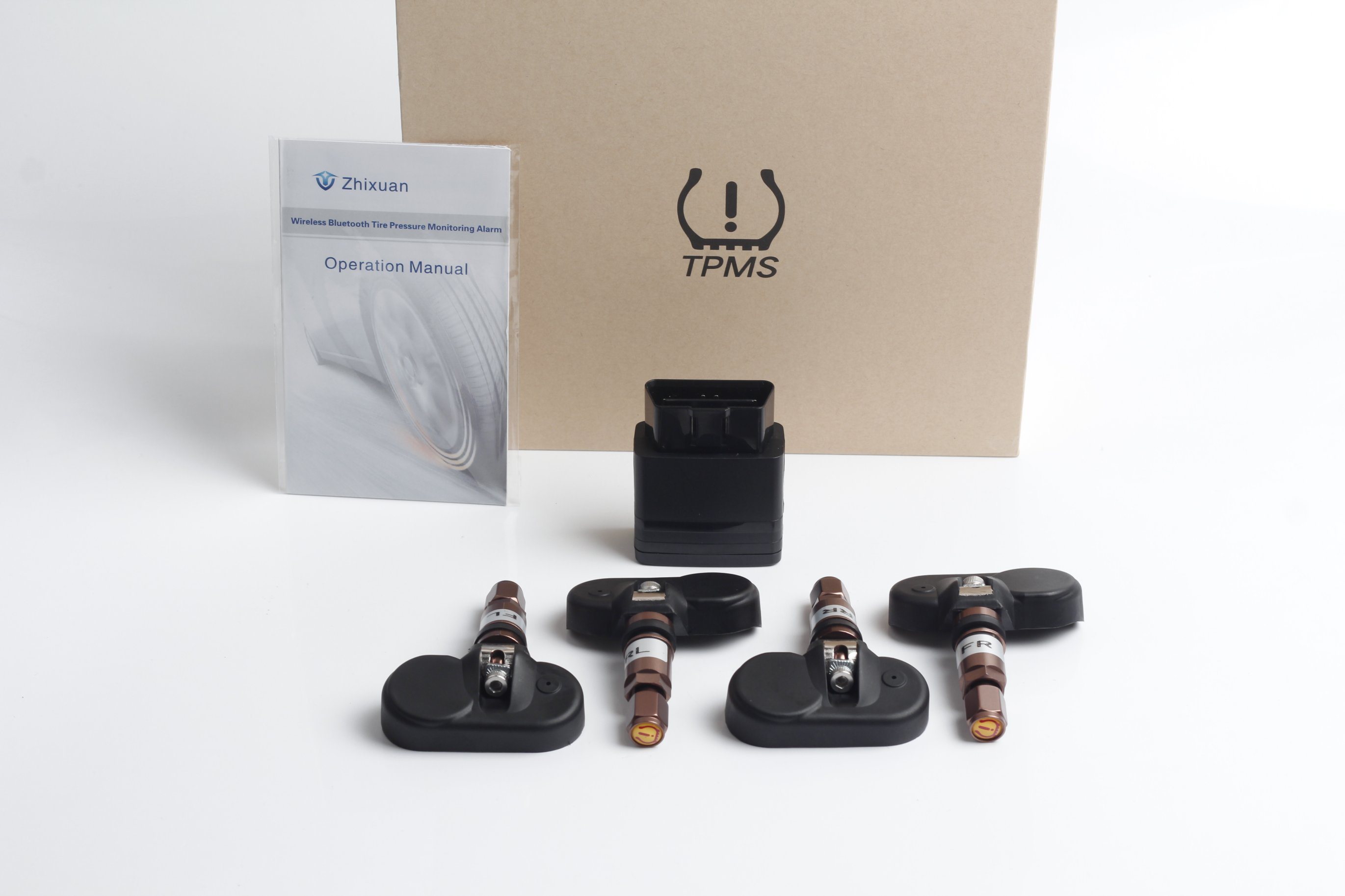 Car Bluetooth TPMS Andriod Ios Tire Pressure Monitor System 4 Internal Sensors