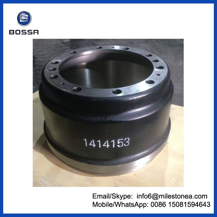 Sand Casting Brake Drum Compatible with Scania 1414153
