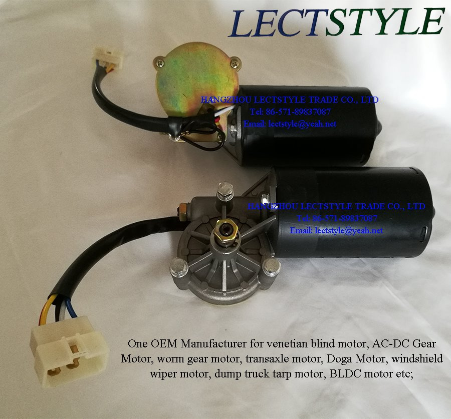 24V 60W 260rpm Voleo Electrical Windshield Worm Gear Wiper Motor for Shop Door Opener, Film Developing and Photo Printing Machines