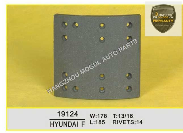 Premium Quality Brake Lining for Japanese Truck (19124)