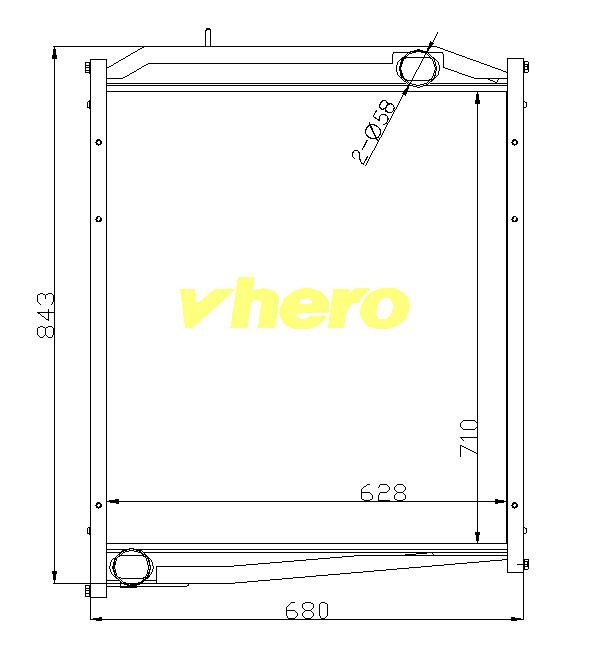 Cooler Aluminum Auto Radiator for Sinotruck Golden Prince Wg9125532280