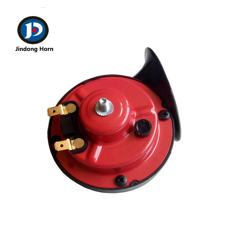 12V Dual High and Low Tone Loud 110dB Red Snail Electric Car Horn