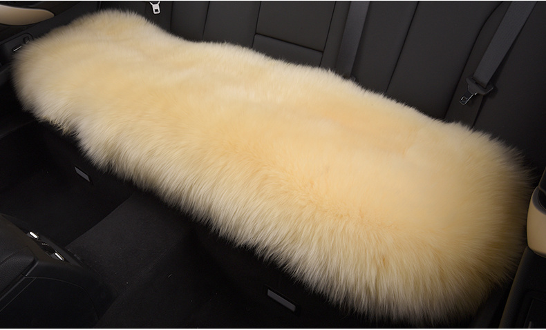 Stuffed Car Seat Long Bench Cushion in Beige