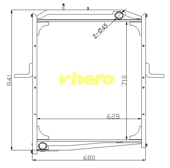 Aluminum Radiator Cooling system for Truck Tbeiqi Auman 1124113106001