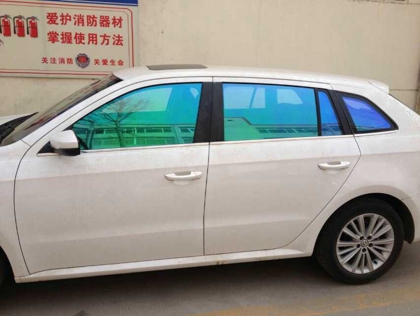 New Arrival Car Interior Purple Blue Removable Car Window Film