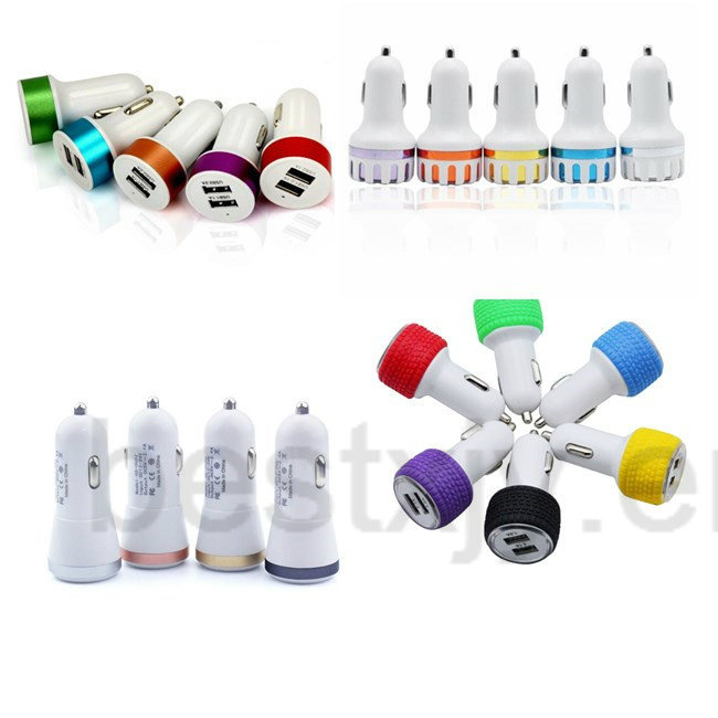 Accessories Fast Charger Micro Auto Universal Mini Car Charger with Dual USB, 5V 2.1A Smart Phone Car Charging