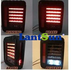 2007-16 for Jeep Wrangler Jk LED Brake Tail Lights Kit Break Light, Reverse Light Turn Signal Lights Taillight