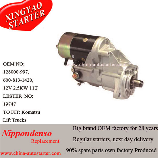 High Torque Starter Motors for Komatsu Lift Truck 128000997, 6008131420