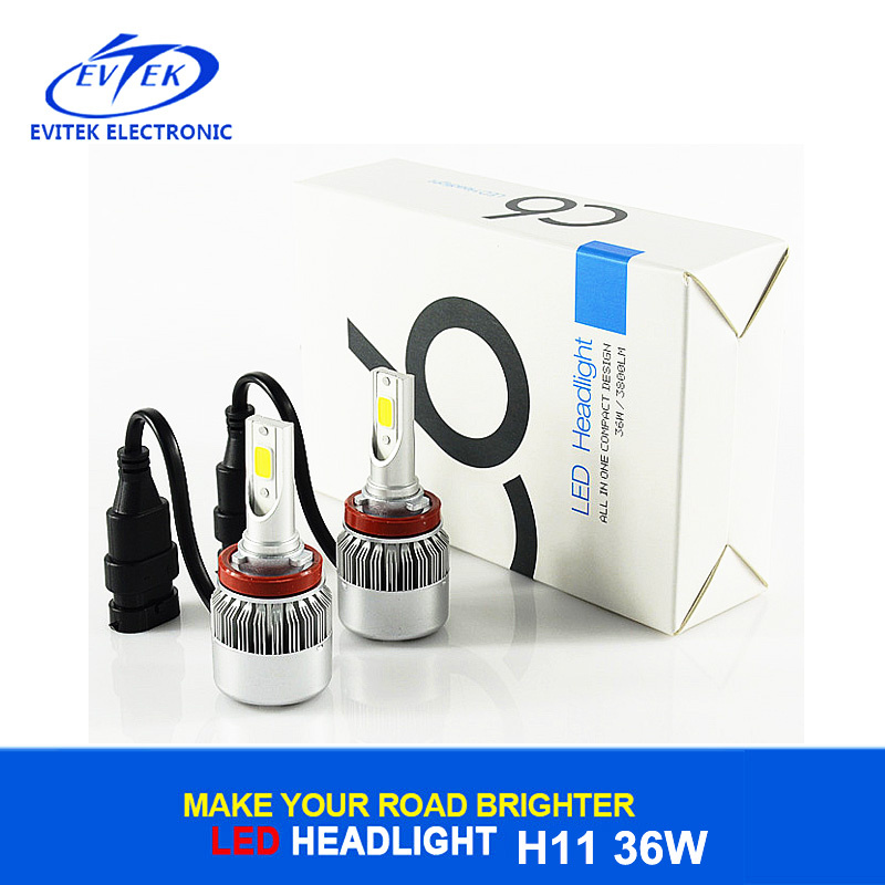 2017 Cooling Fans Car Parts LED Light Headlight H11 H4 H7 9005 9006 Bulbs