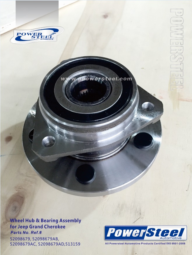 52098679, 52098679ab, 52098679AC, 52098679ad, 513159-Powersteel -Hub Bearing for Jeep Grand Cherokee 1999-2004