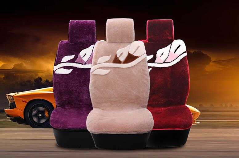 Universal Sideless Short Wool Sheepskin Car Seat Cover