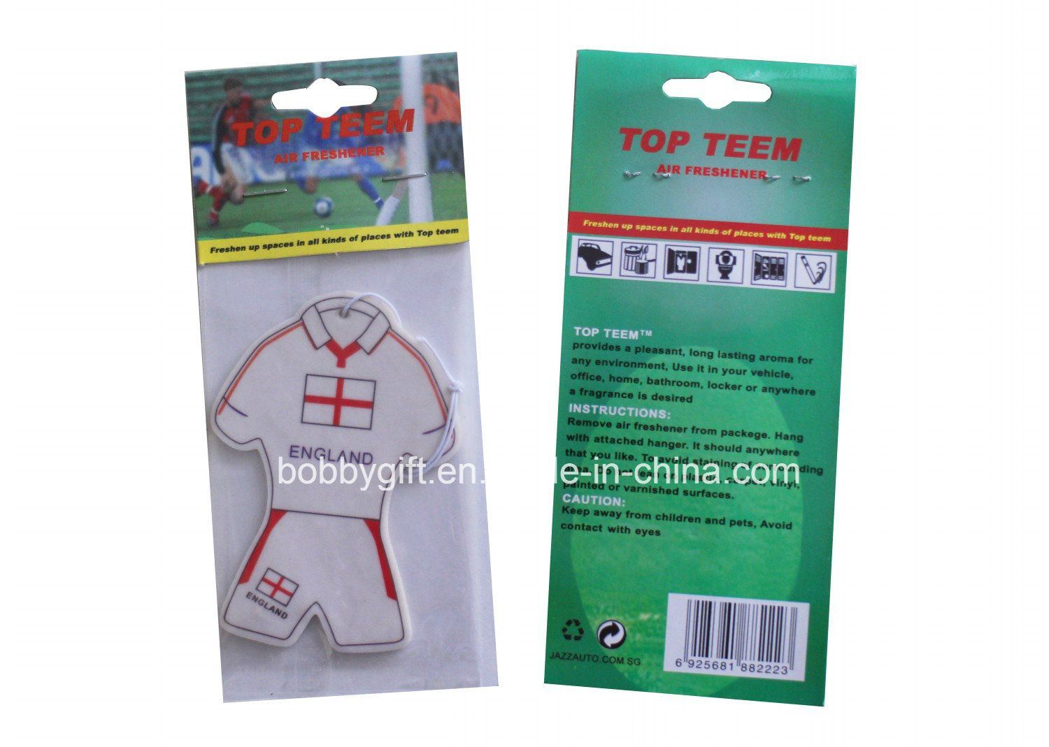 Custom Sporting Shirts Hanging Car Air Freshener