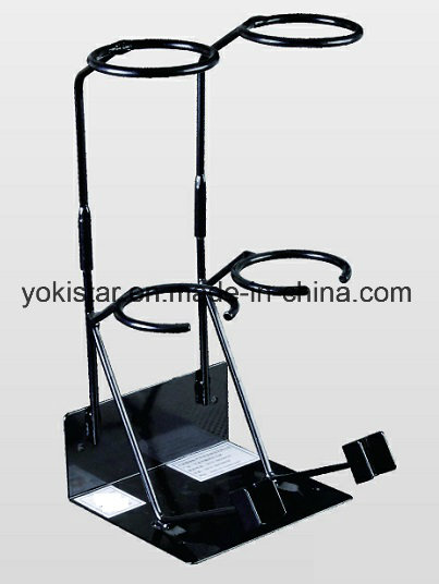 Dual Gravity Feed Spray Gun Holder with Paper Paints Strainer Holder