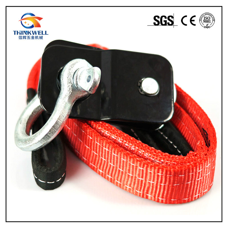 Black Painted Crane Snatch Winch Pulley Block with Strap
