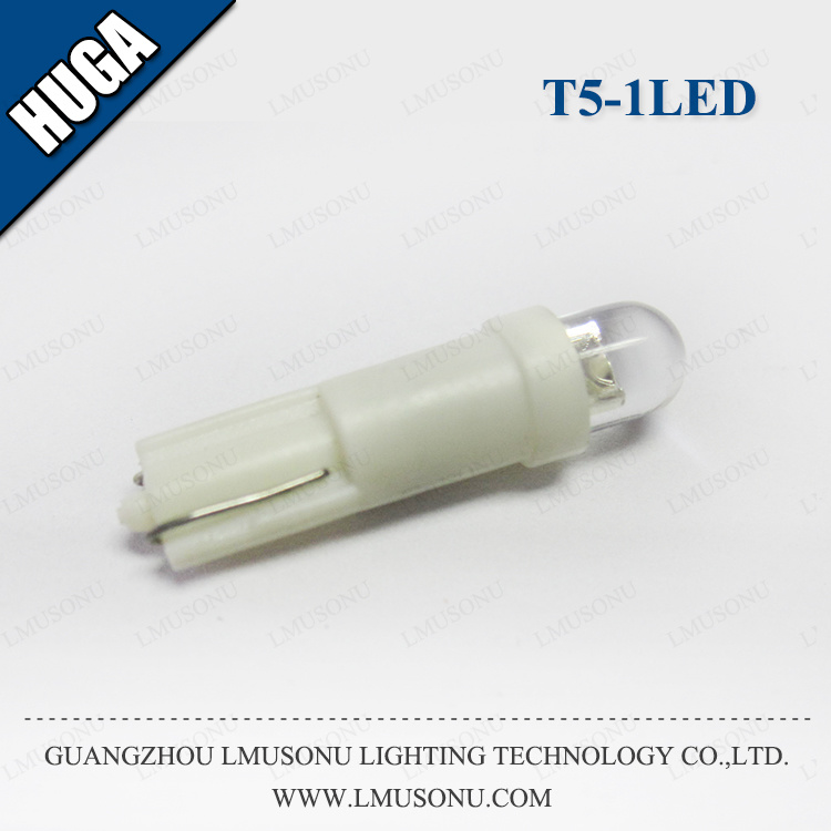 T5 1LED 12V DC Good Quality LED Light Car Wedge Bulb Lamp Auto LED Light T5