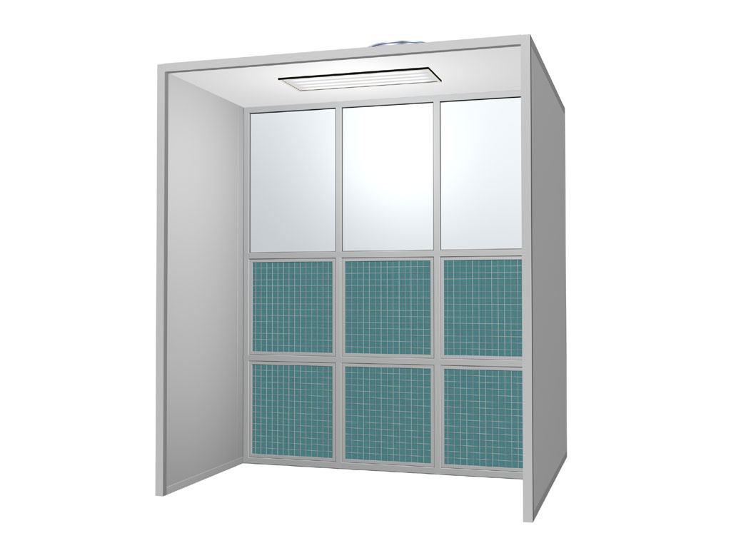 24 Months Warranty Open Front Industrial Spray Paint Booth for Small Parts