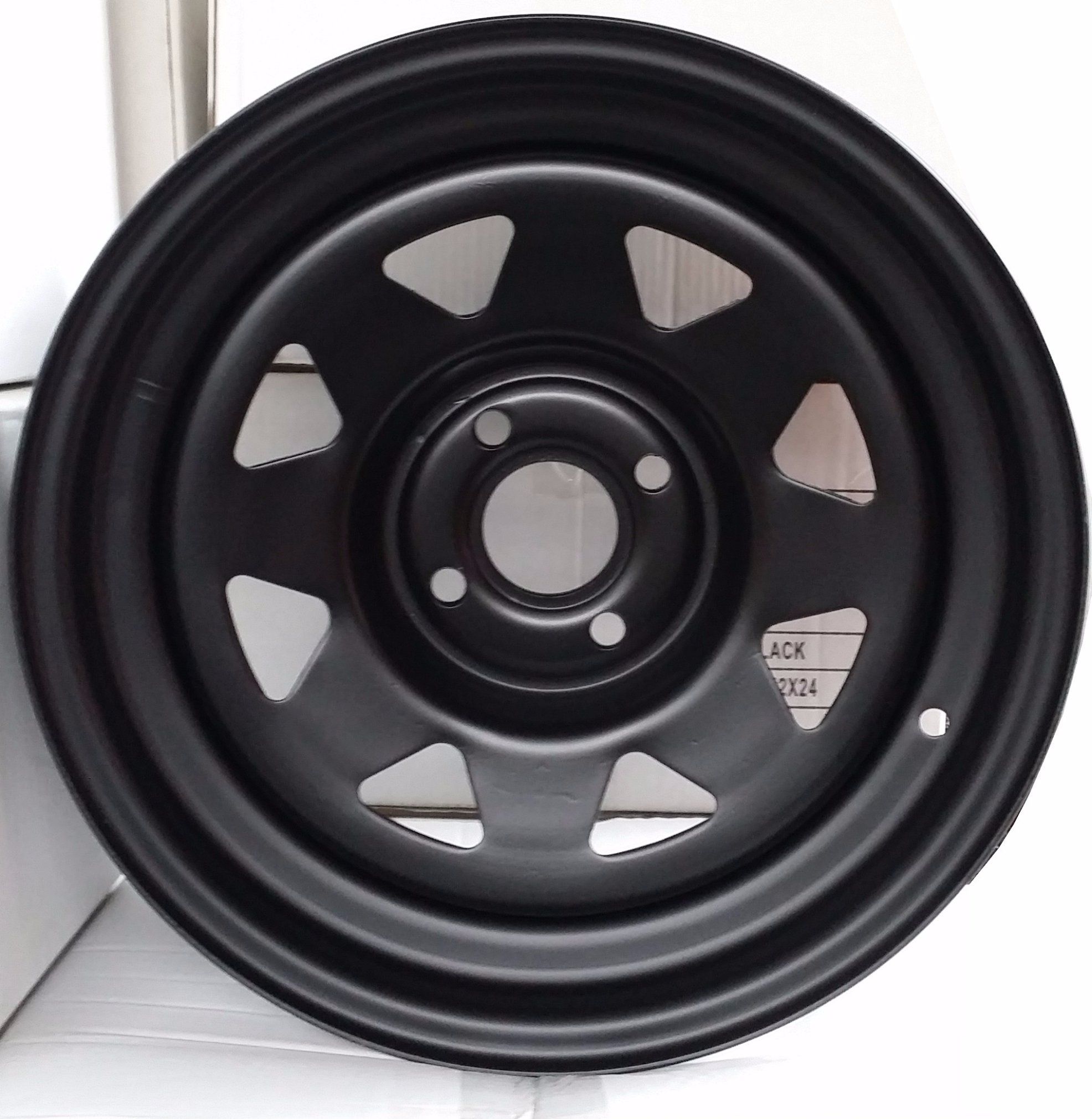 12X4 Triangular Black Trailer Wheel 4-100