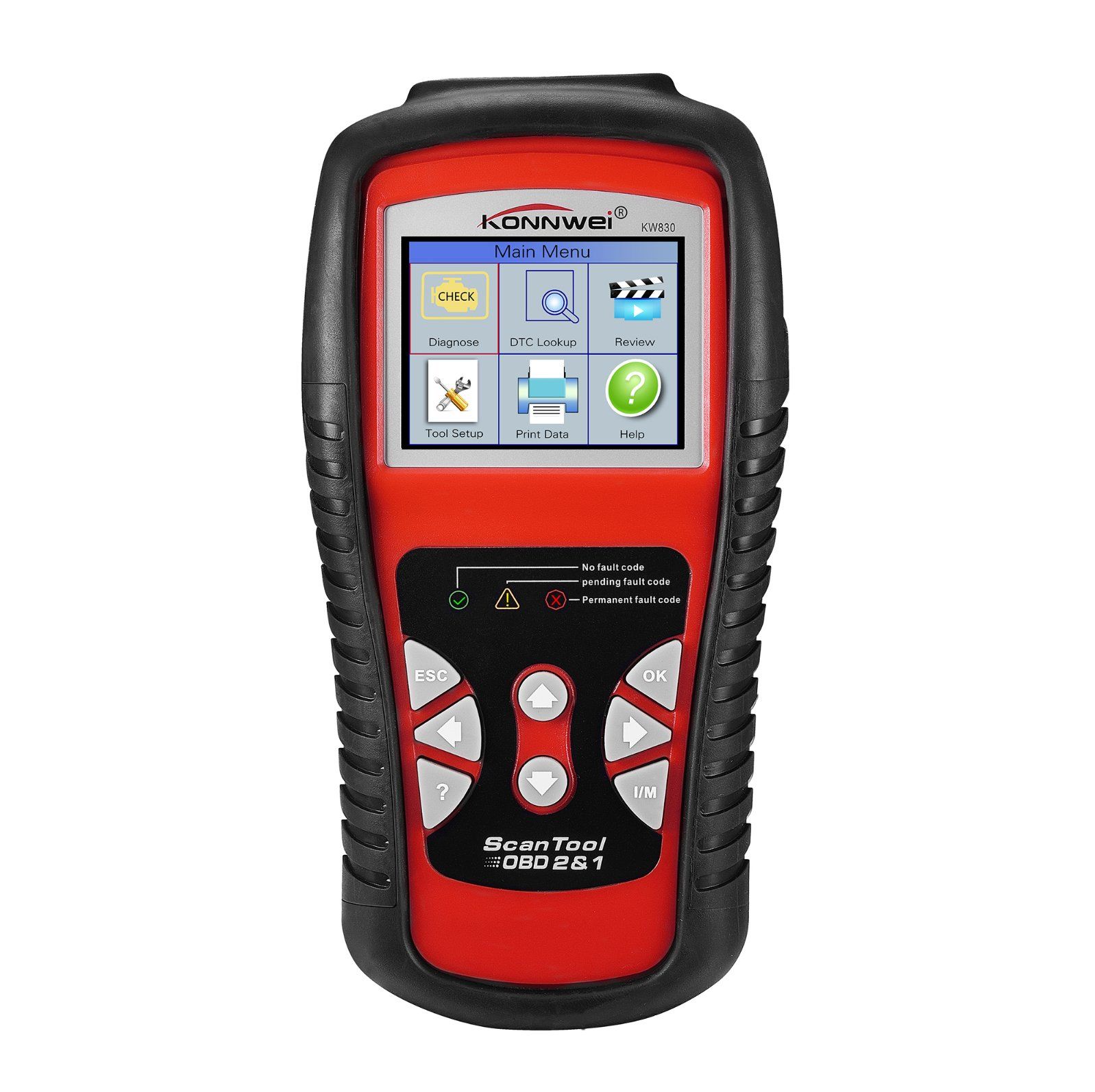 Konnwei Kw830 Obdii Eobd Fault Code Reader Scanner Automotive Diagnostic Scan Tool with Battery Tester Function