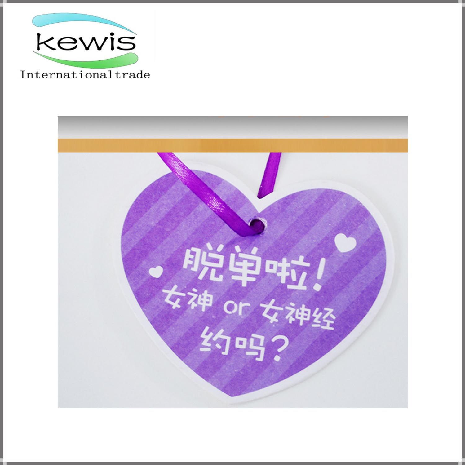 Promotional Air Freshener Heart Shape Hanging Car Perfume