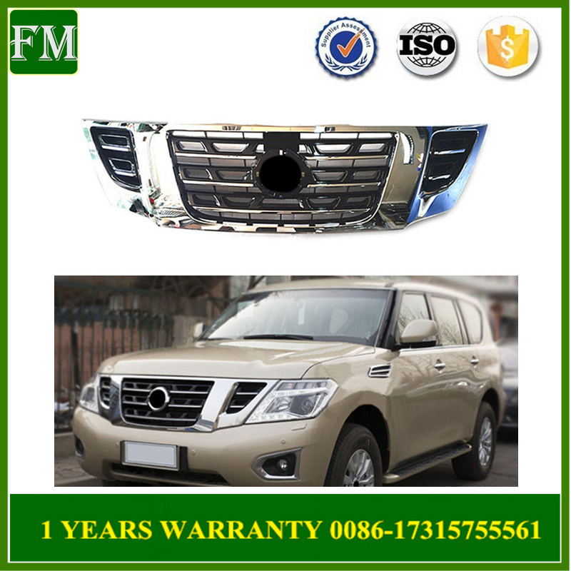 for Nissan Patrol Y62 2014 Sliver Front Grille with Camera