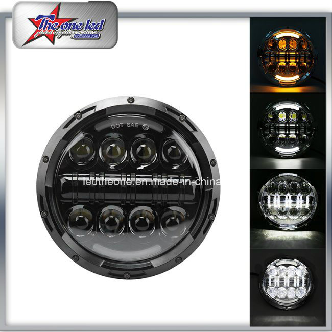High Power 84W 7 Inch Round LED Headlight for Jeep 