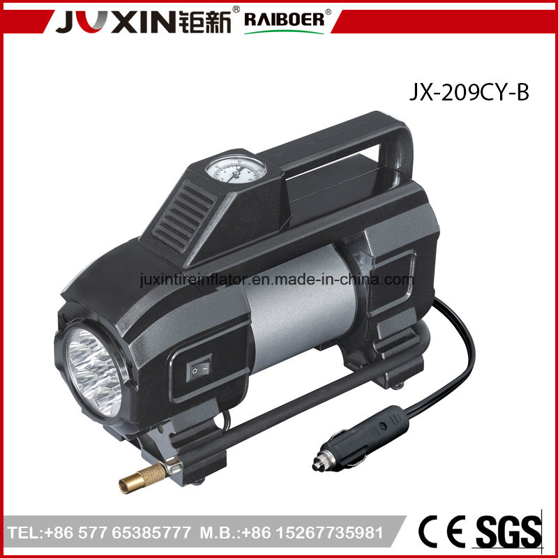 Bright LED Light Tire Inflator Double Cylinder DC12V Pump 150 Psi