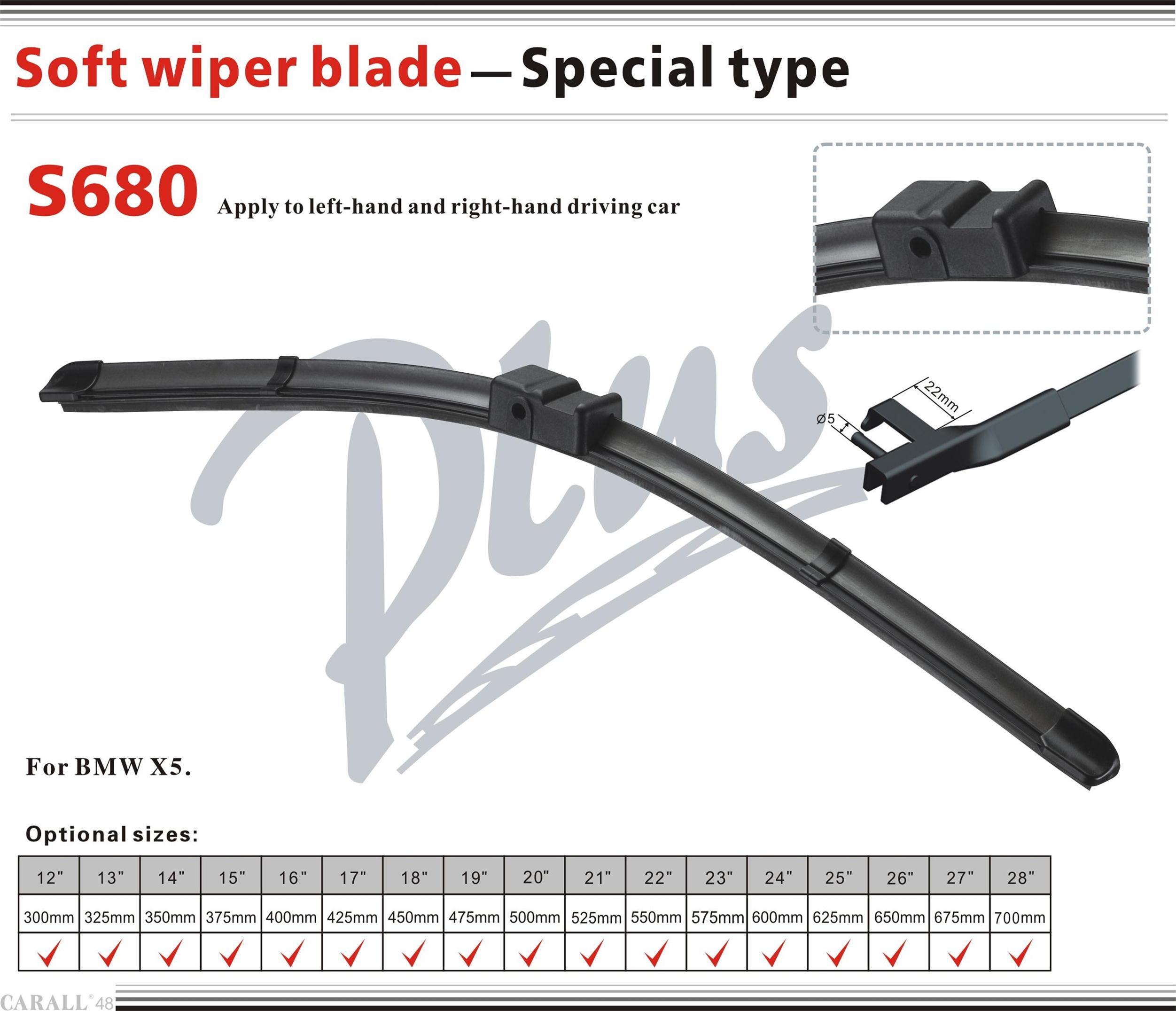 Special Soft Wiper, Windshield Wipers for BMW