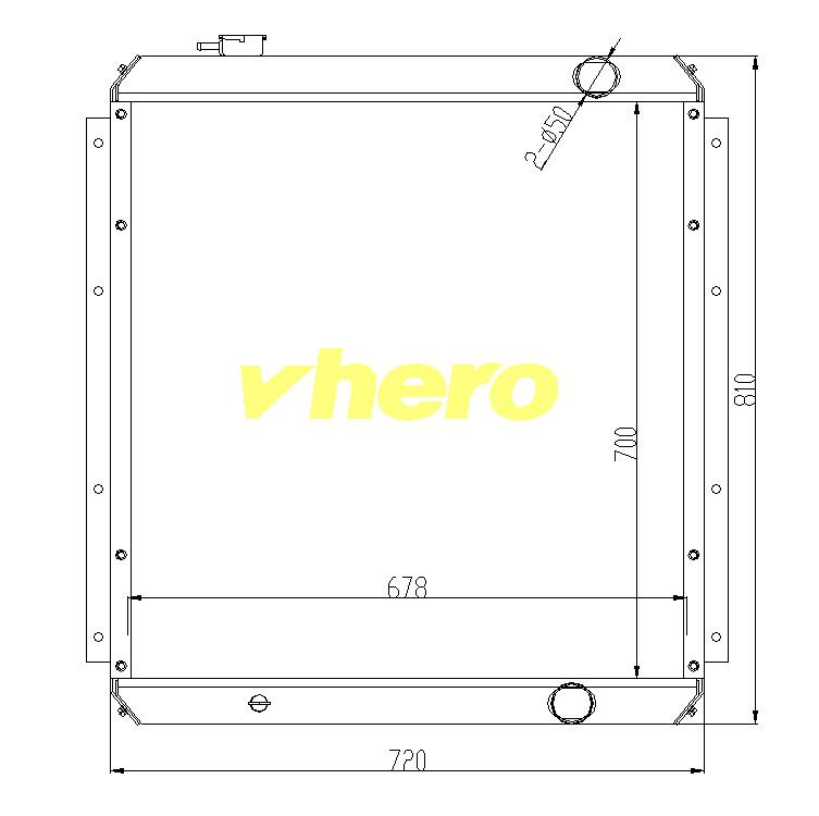 High Quality Heat Exchanger Auto Radiator for Technical Vehicle Hitachi200-2