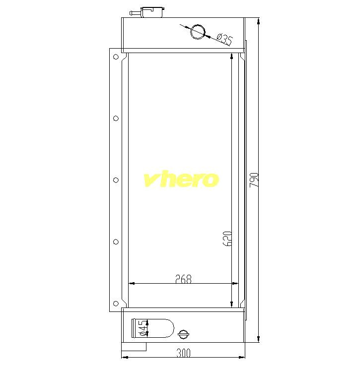 Auto Parts Cooler Auto Radiator for Technical Vehicle XCMG 80 Old Type