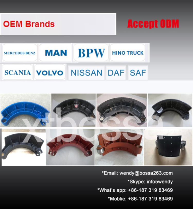 China Brake Shoe Manufacturer for Scania Truck Spare Parts
