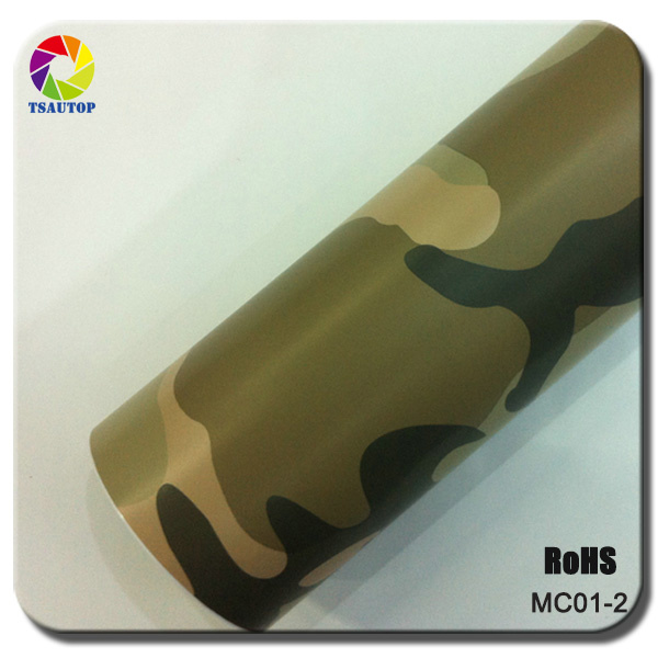 Tsautop Jungle Camo Vinyl Camouflage Car Wrap