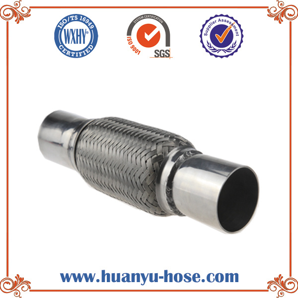 Auto Double Layers Bellow Exhaust Flexible Pipe with Nipple