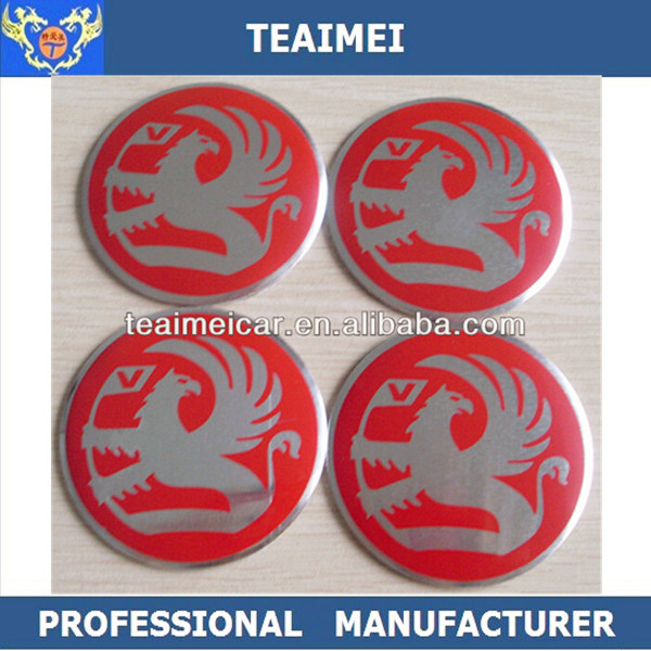 4 PC Chrome Car Auto Badge Emblem Wheel Sticker