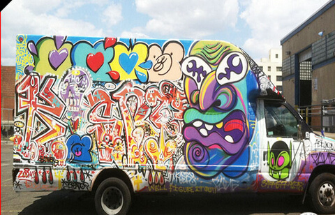 Colorful Truck Stickers for Advertising