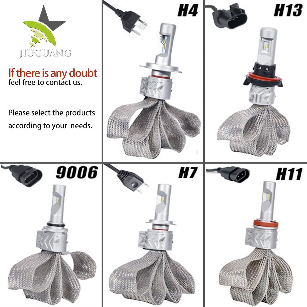 Headlamp Replacement Kit Bulbs 12V 48W 9004 9000lm High Lumen 6500K Fanless 5shl G5 H7 H11 H4 Auto Car LED Headlight