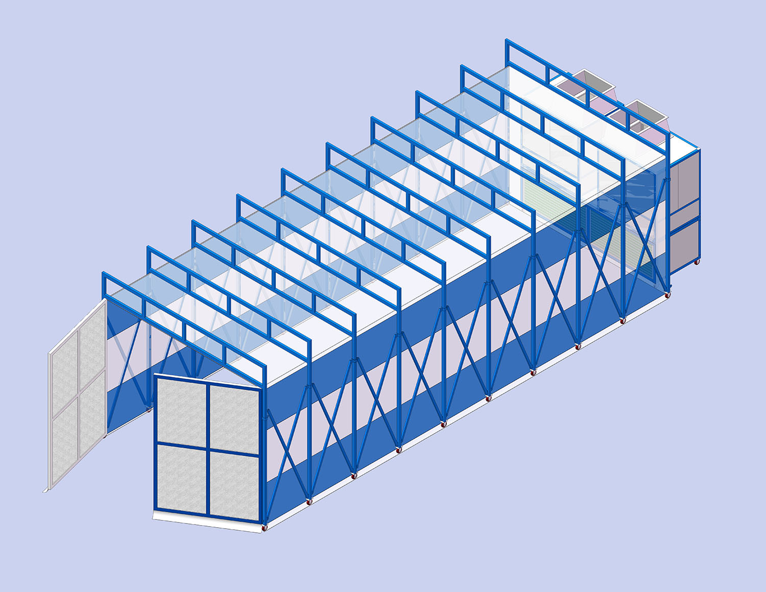 25m Long Retractable Paint Booth